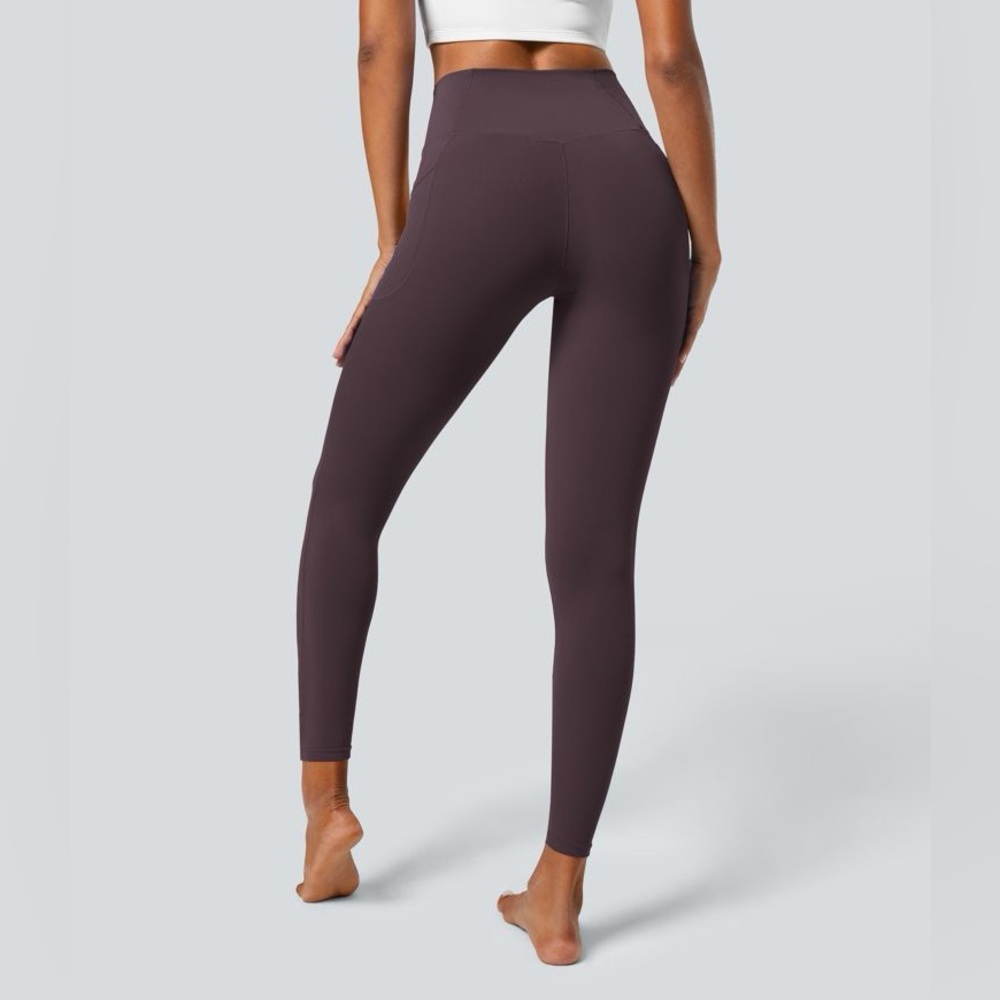 Halara Softlyzero Crossover Pocket Plain Leggings… - image 2